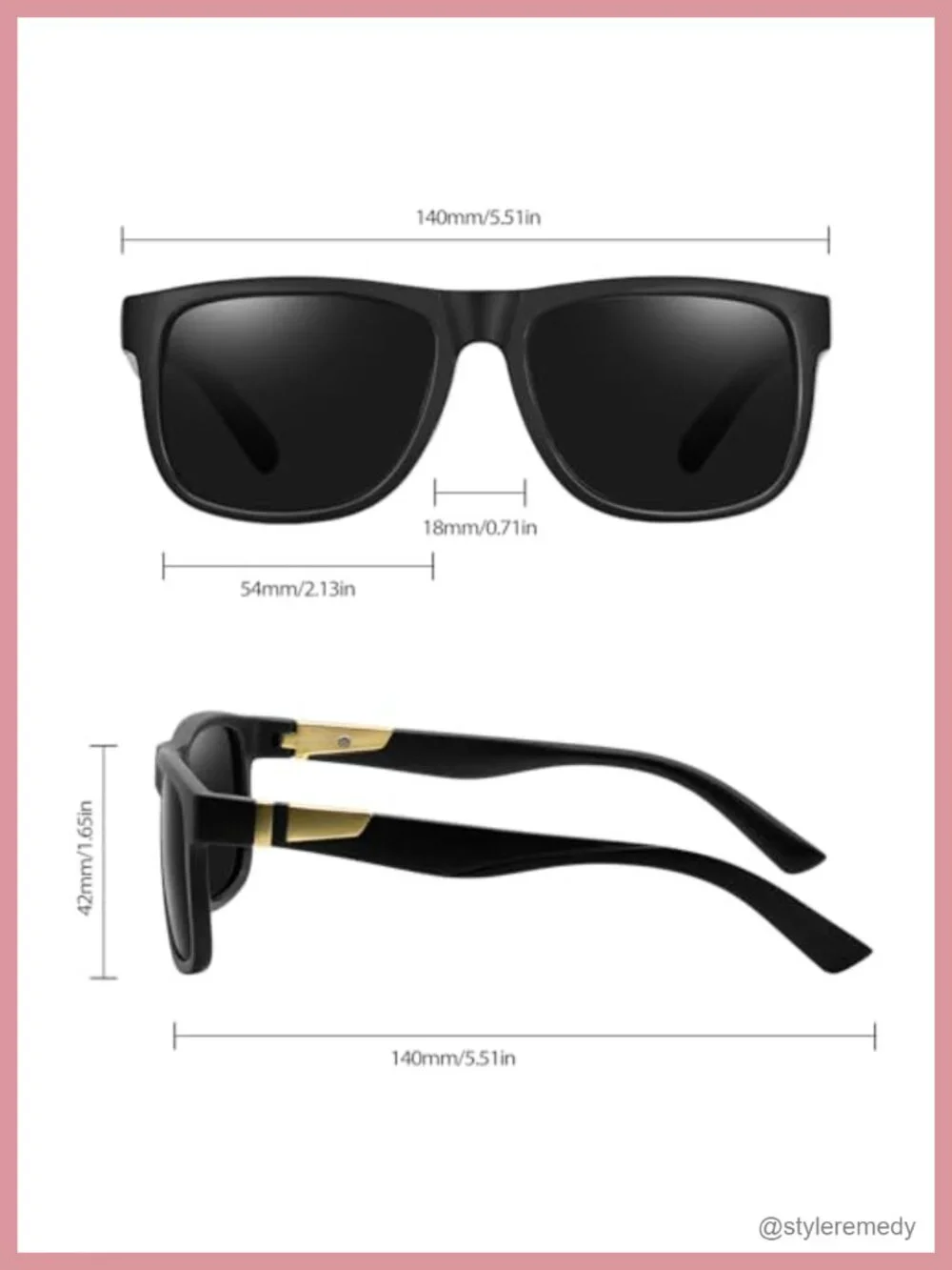 Oversized Square Sunglasses with UV400 Protection Polarized for Men Women